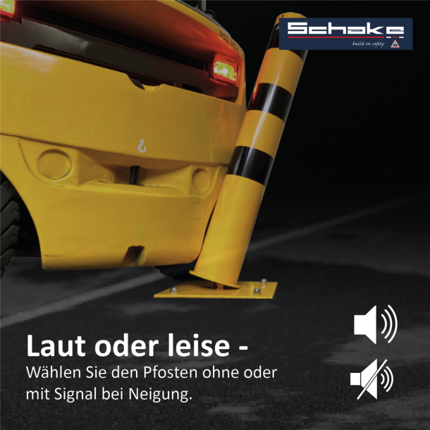 Barrier bollard | Steel tube  152 x 3.2 mm | stationary | for dowel fixing | hot-dip galvanized and white coatedwith three red reflecting stripes | total length: 1000 mm | without signal